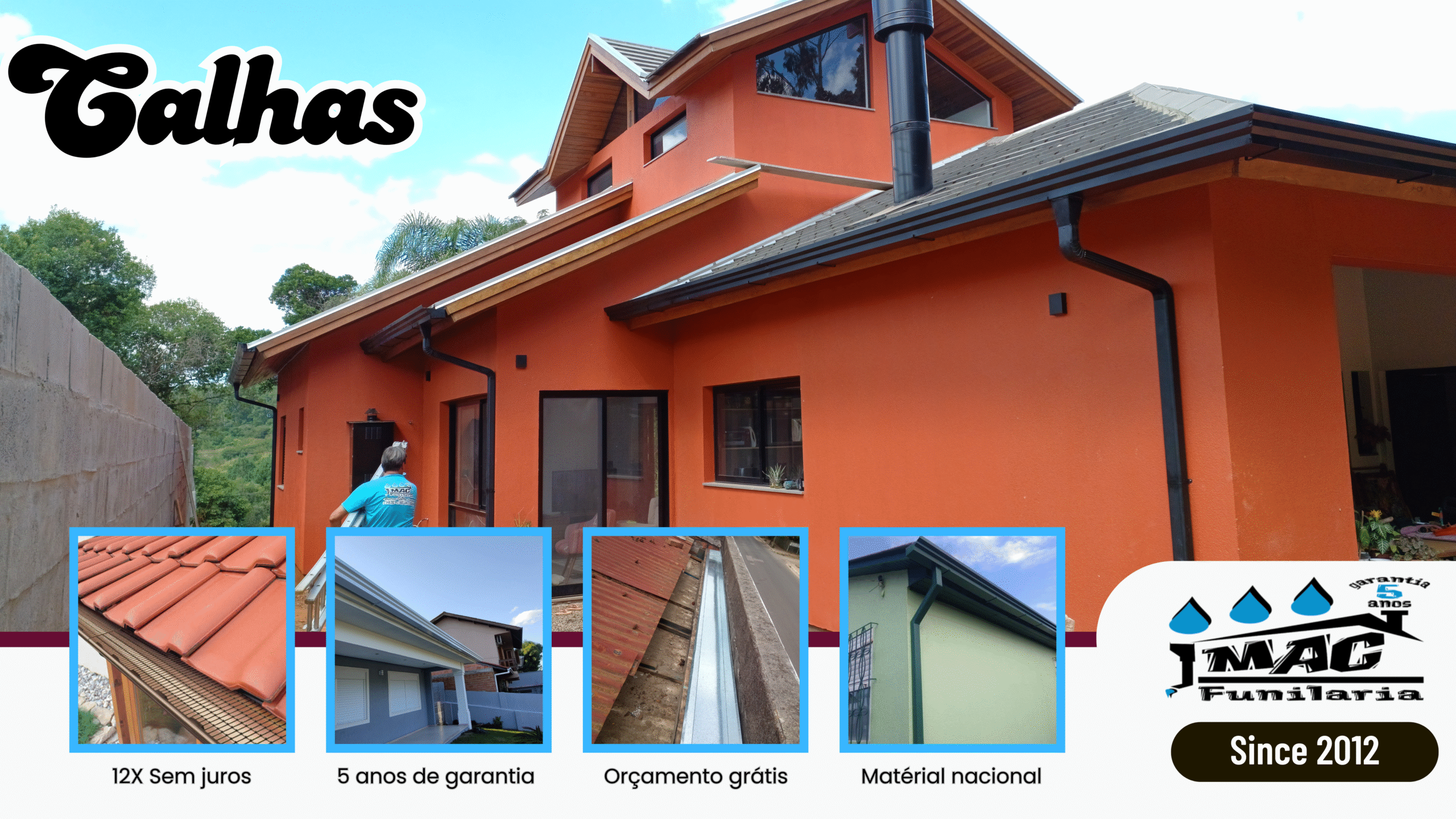 #Calha #Calheiro #Calha em Viamão Foto de Casas Foto de Calhas #Modelos de Calha