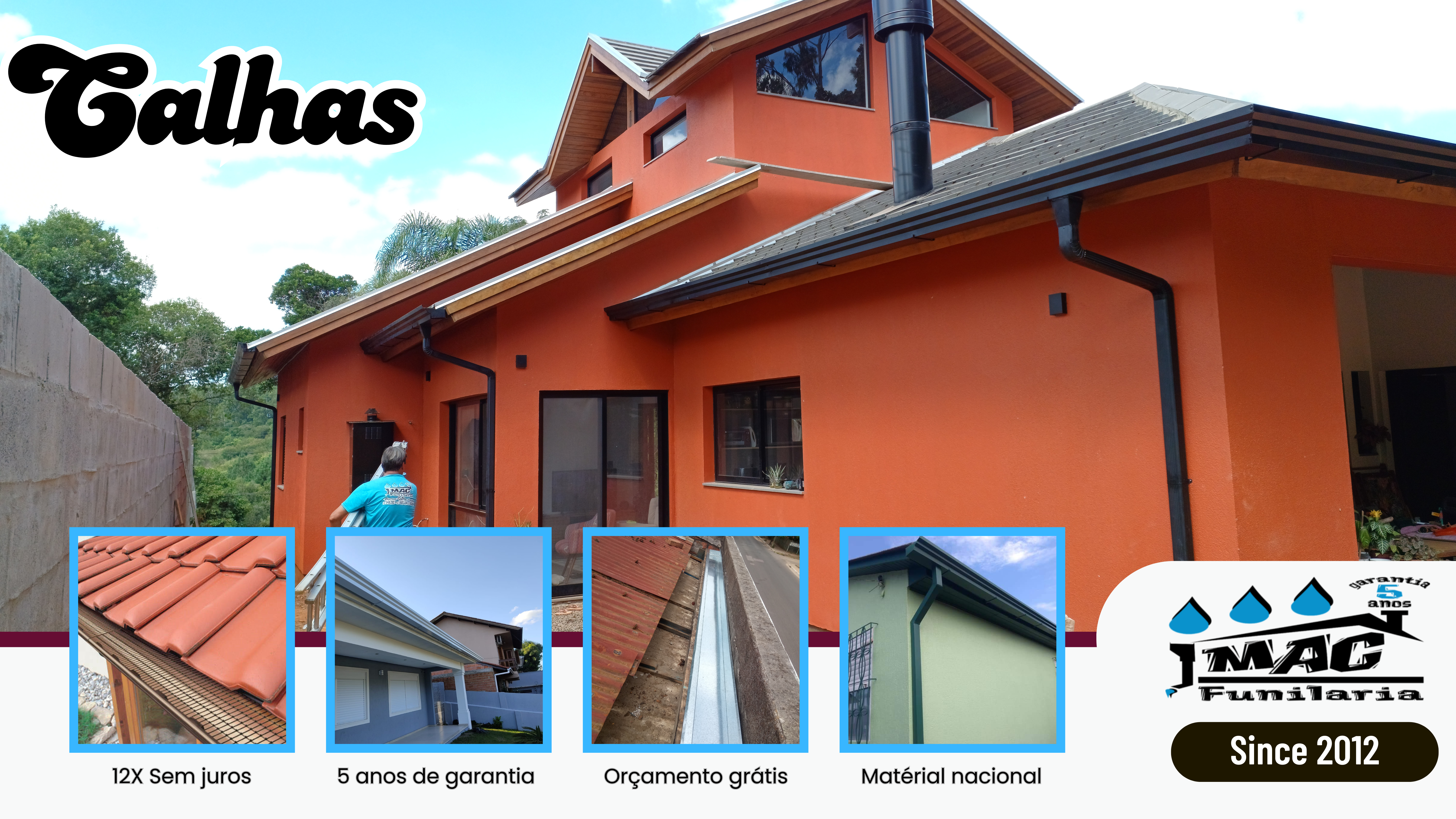 #Calha #Calheiro #Calha em Viamão Foto de Casas Foto de Calhas #Modelos de Calha